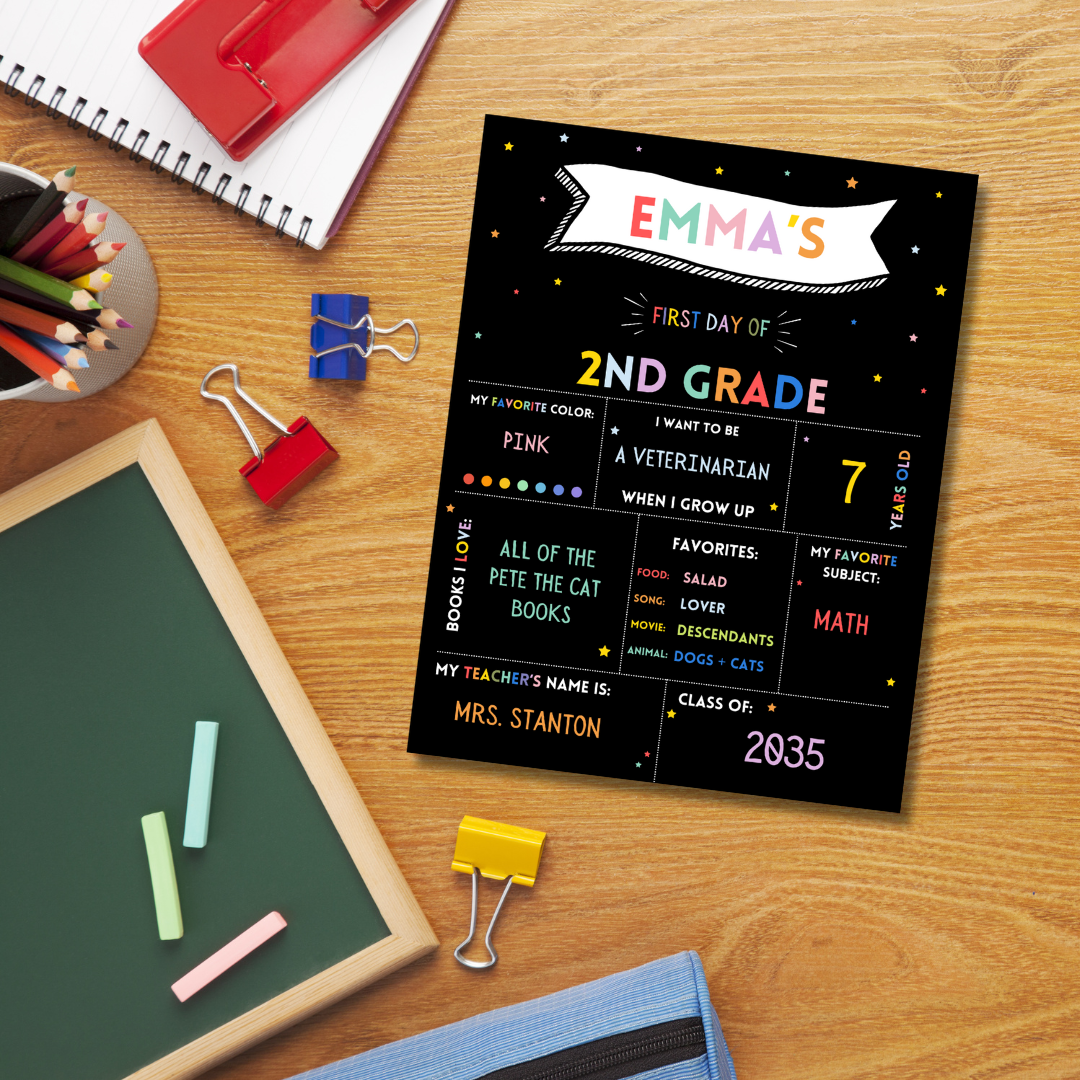 First Day of School Printable