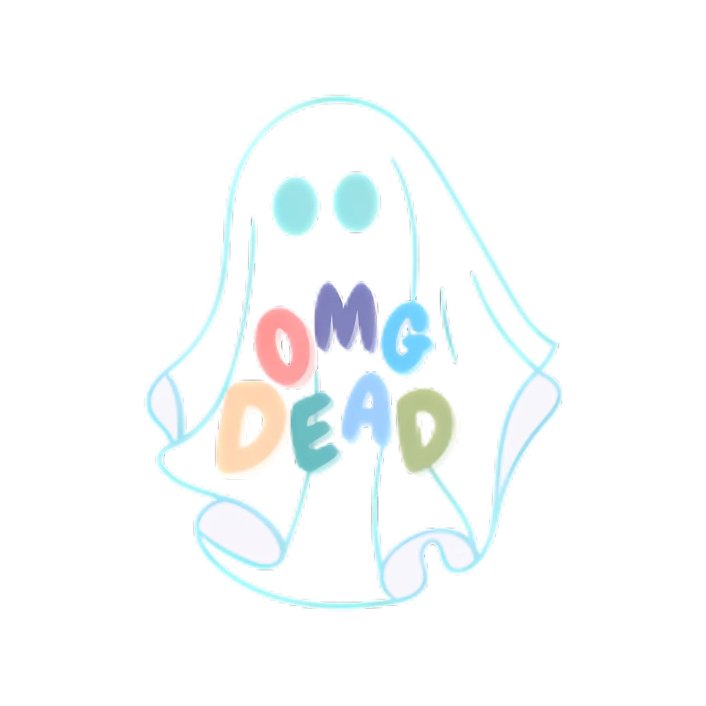 Omg Dead Holographic Ghost Sticker