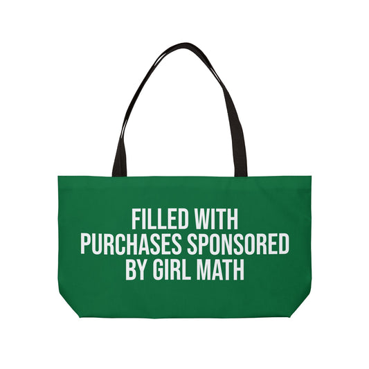 Girl Math Weekender Tote