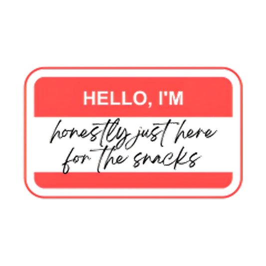 Honestly Here For the Snacks Sticker