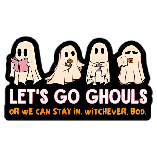 Let's Go Ghouls Ghost Sticker