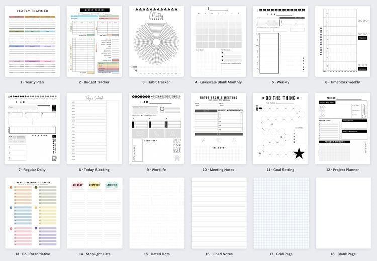 Reusable Wet Erase ADHD Planner Workbook