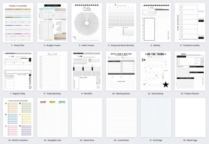 Reusable Wet Erase ADHD Planner Workbook