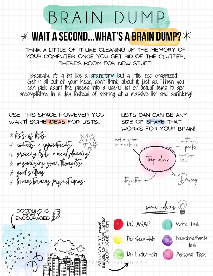 Brain Dump Grided Jotter