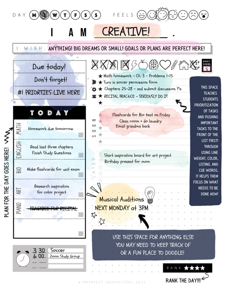 ADHD Student Daily Tracker - K-8