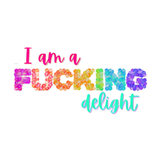 I'm a F*cking Delight Floral Sticker