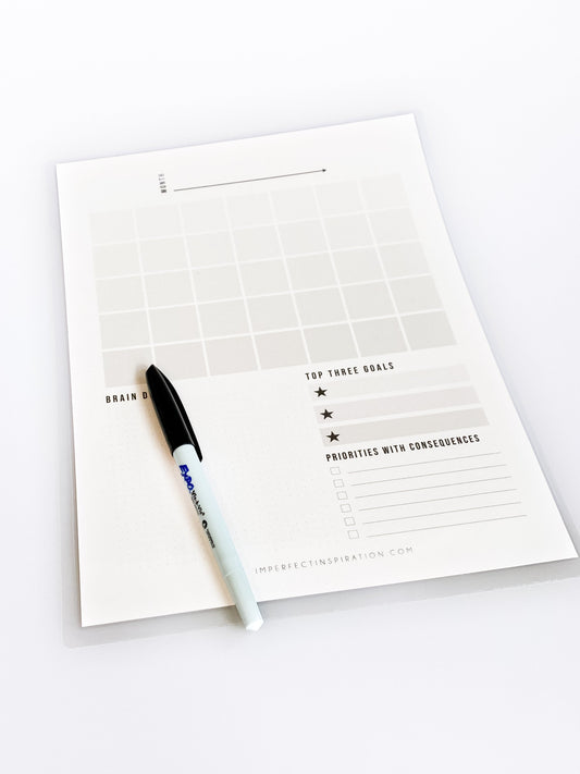 MONTHLY REUSABLE PAGE PLANNER - 8.5x11"