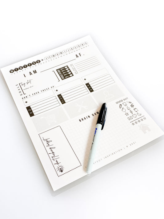 SWEARY AF REUSABLE PAGE PLANNER - 8.5x11"