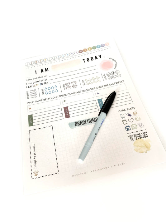 SELF CARE REUSABLE PAGE PLANNER - 8.5x11"
