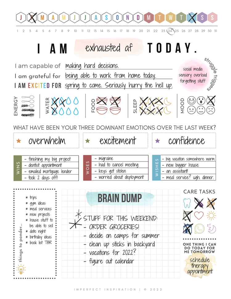 Self Care Daily Routine Tracker