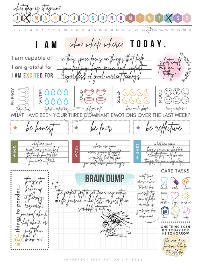 Self Care Daily Routine Tracker