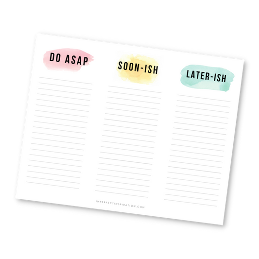 STOPLIGHT LIST REUSABLE PAGE PLANNER - 8.5x11"