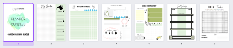 Garden Planning Bundle Printable Digital Download