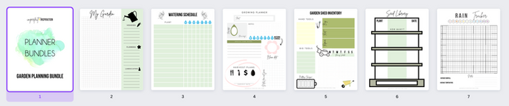 Garden Planning Bundle Printable Digital Download