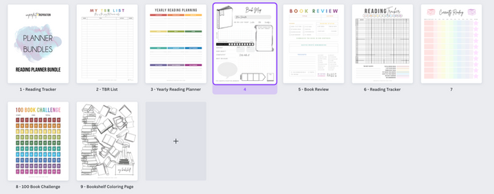 Reading Planner Bundle Printable Digital Download