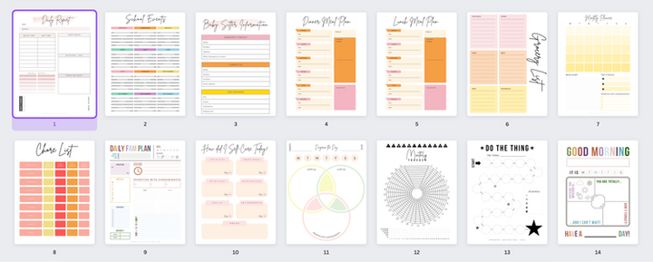 Kid Life Planner Bundle Printable Digital Download