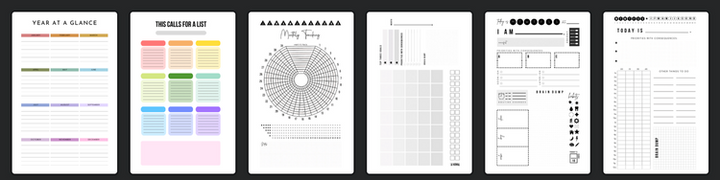 Mini Reusable Wet Erase ADHD Planner Workbook