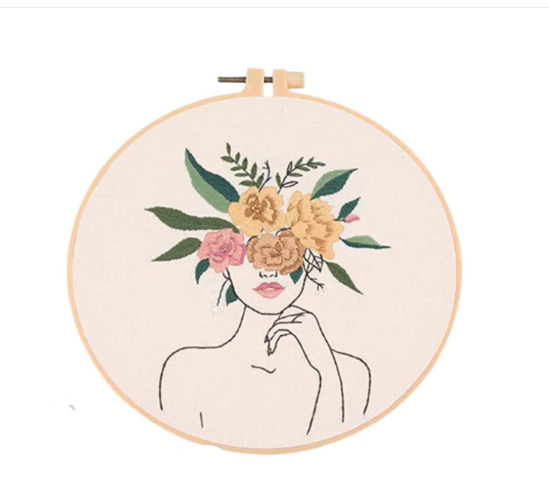 Beautiful Mind Starter Embroidery Kit - 12" Hoop + Embroidery Set