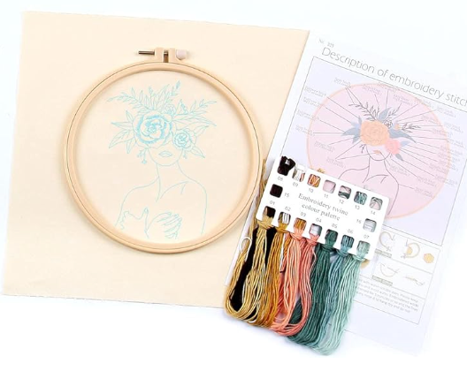 Beautiful Mind Starter Embroidery Kit - 12" Hoop + Embroidery Set