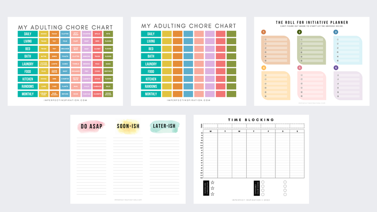 Chore + Care Task Bundle Printable Digital Download