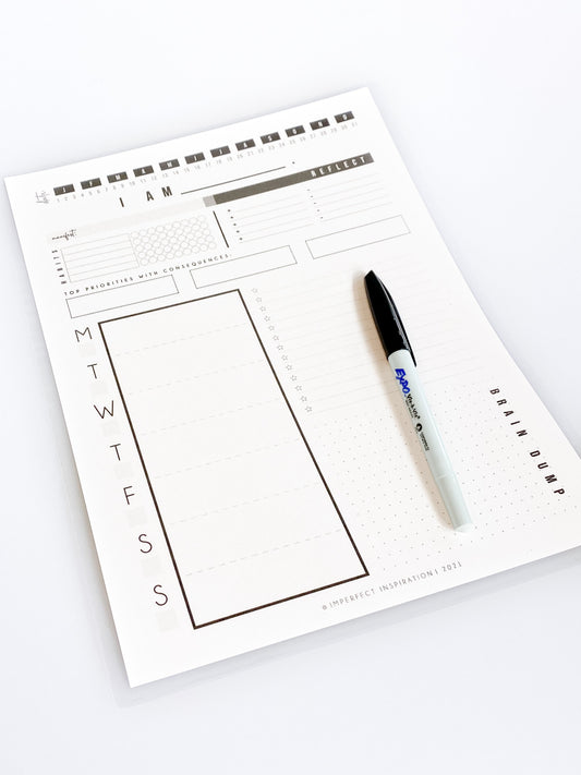 WEEKLY REUSABLE PAGE PLANNER - 8.5x11"