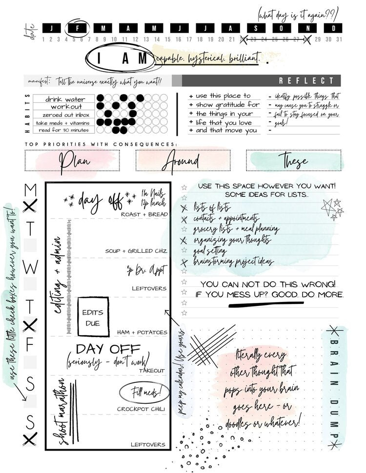 Weekly Agenda Notepad Planner