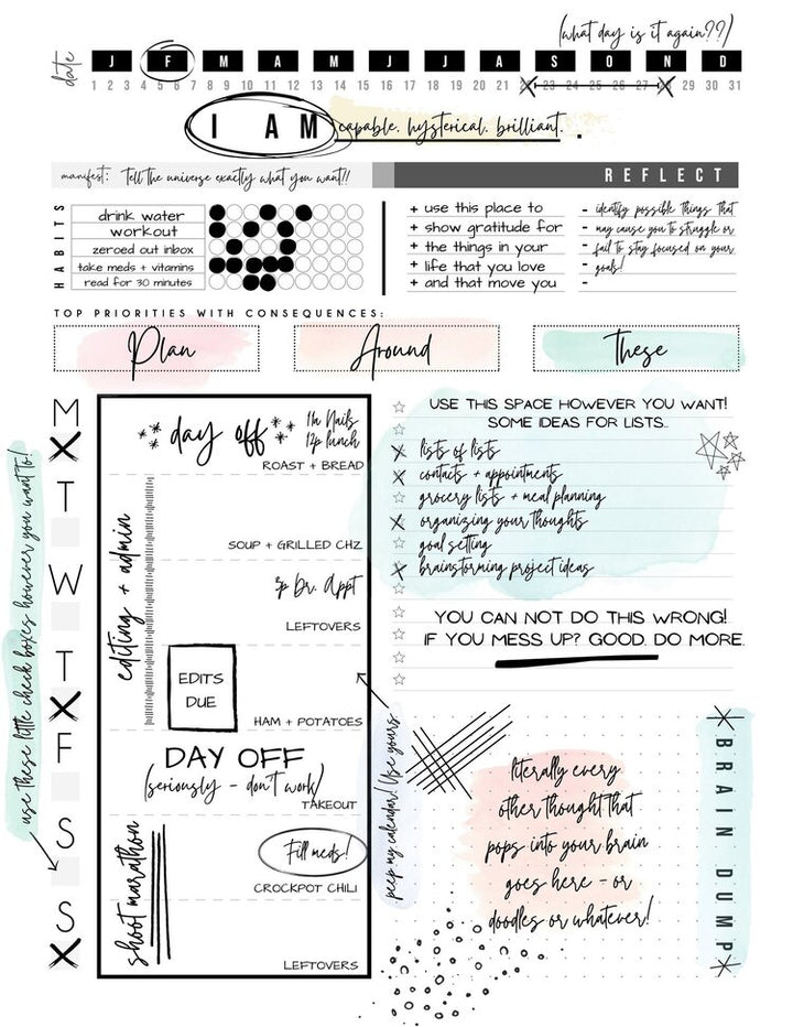 Weekly Agenda Notepad Planner