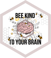 Bee Kind To Your Brain Hexagon Sticker