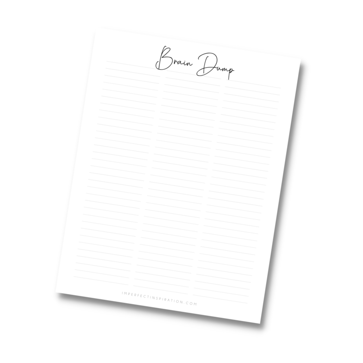 Brain Dump Pages Digital Download