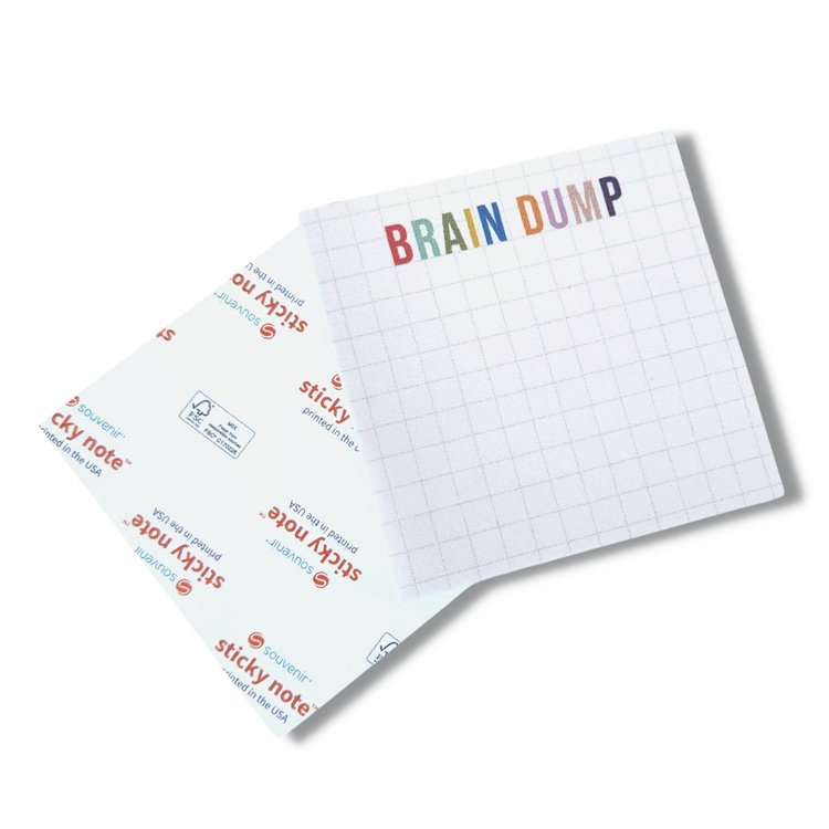 Brain Dump Gridded Sticky Notes – Imperfect Inspiration