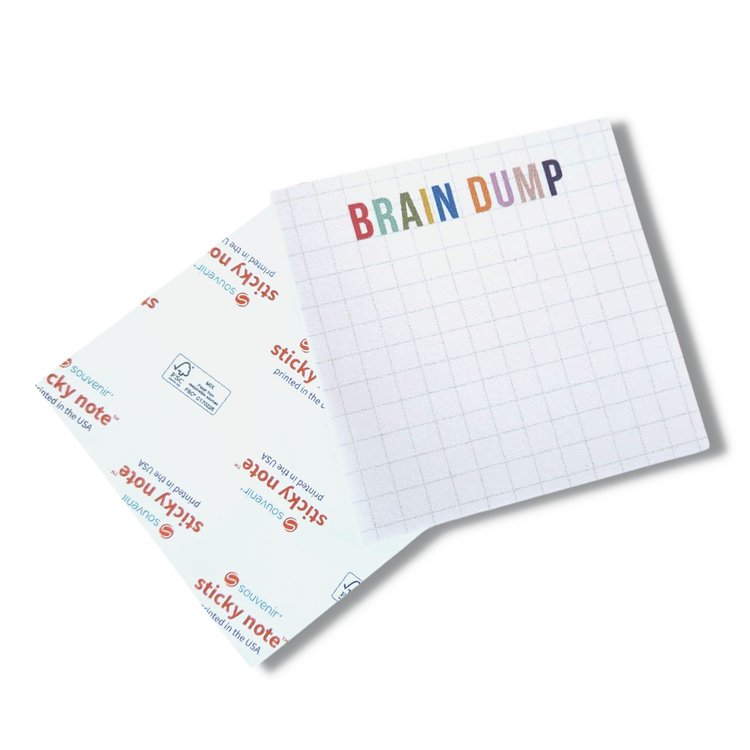 Brain Dump Gridded Sticky Notes