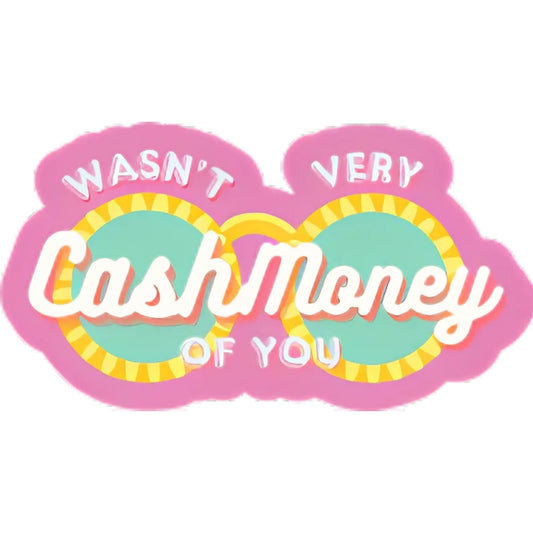 Cash Money Glasses Sticker