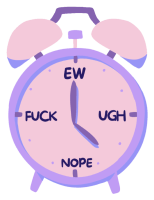 Ugh Time Vintage Alarm Clock Sticker