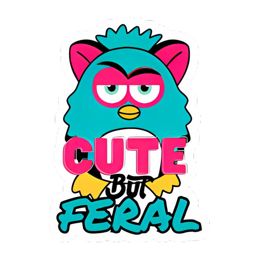 Cute But Feral Furby Sticker