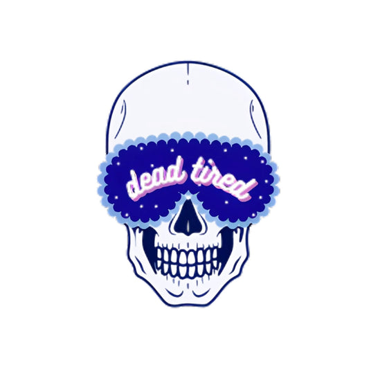 Dead Tired Skull Sticker