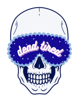 Dead Tired Skull Sticker