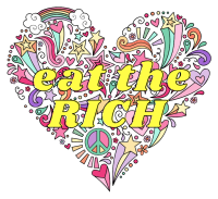 Eat The Rich Holographic Sticker