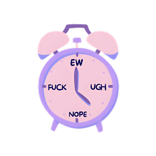 Ugh Time Vintage Alarm Clock Sticker