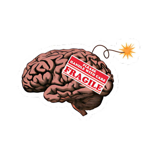 Handle With Care Brain Sticker
