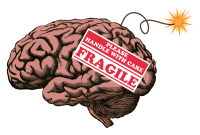 Handle With Care Brain Sticker