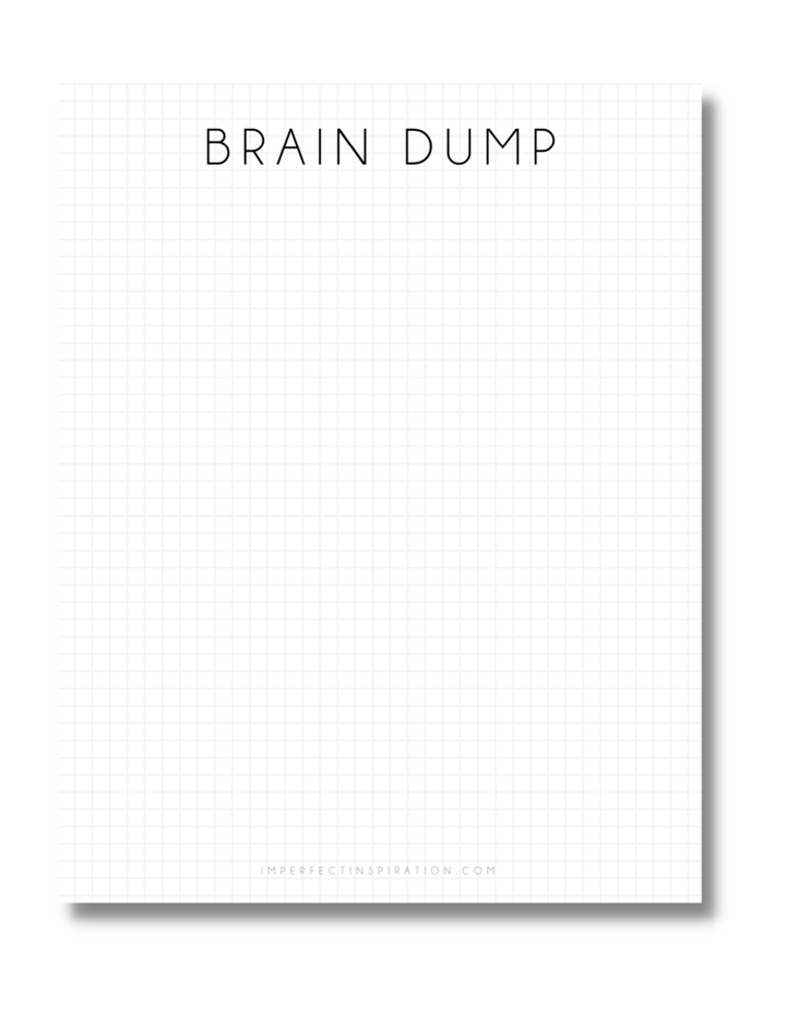 Brain Dump Pages Digital Download