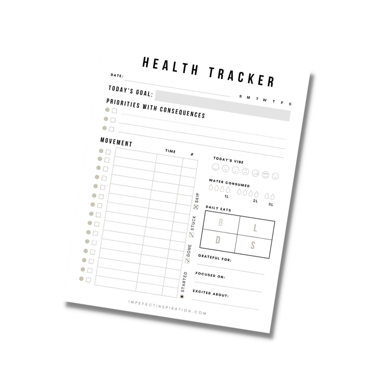 Health Tracker Printable Digital Download