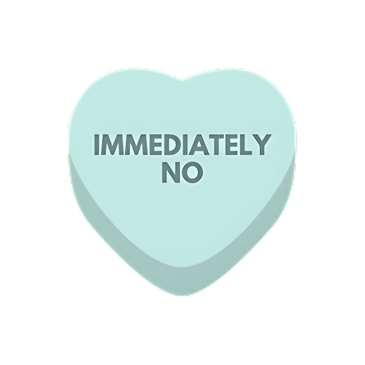 Immediately No Heart Sticker