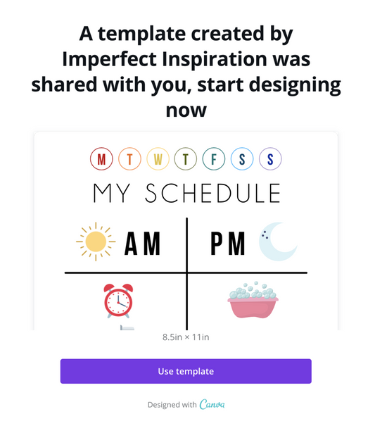 Customizable Kids Routine Planner - Digital Canva Template