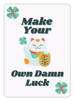 Make Your Own Damn Luck Cat Sticker