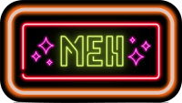 Meh Neon Sticker