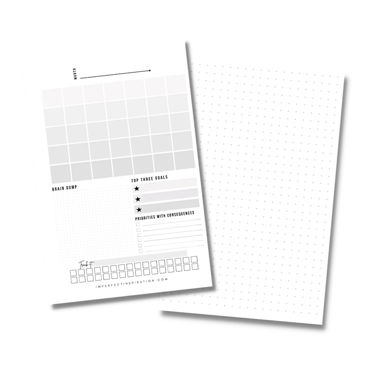 Mini Monthly Planner Printable Digital Download