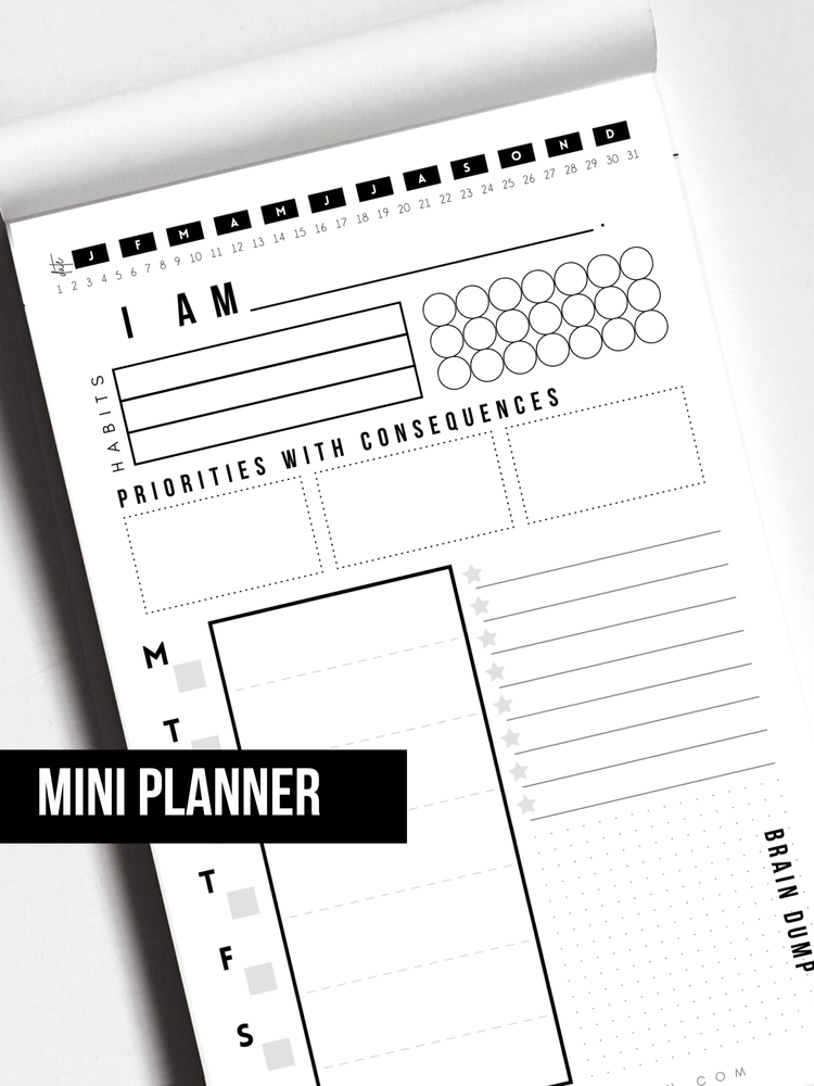 Mini Weekly Agenda Notepad Planner