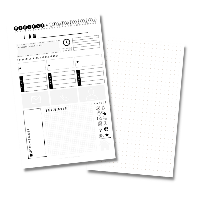 Mini Worklife Planner Printable Digital Download