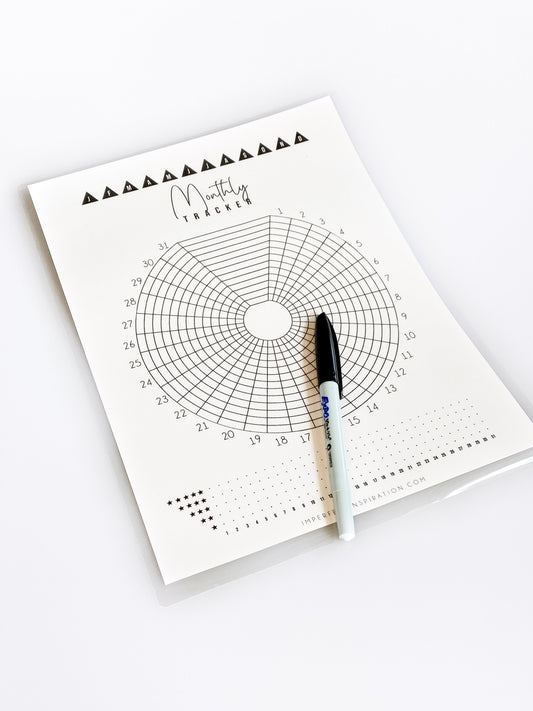 MONTHLY REUSABLE HABIT PLANNER - 8.5x11"
